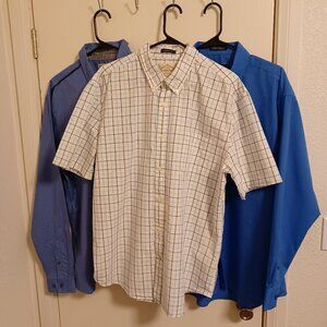 Three XL button-down Dress-Shirts, Sovereign Code, St. Johns Bay, Pierre Cardin
